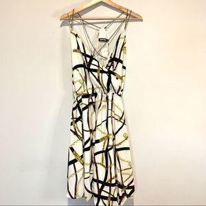 Sophyline Mini Dress Size S Sleeveless Gold Straps
